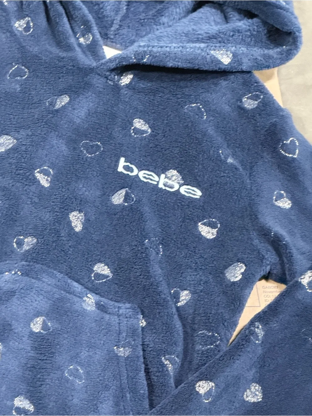 Bebe Girls Plush Jogger & Hoodie Set Size 10/12